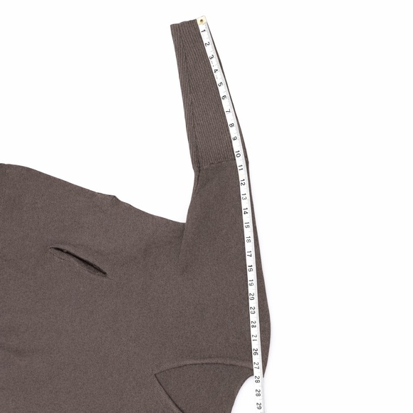 Babaton Wool Linen Blend V-Neck Sweater Size S / M Brown Aritzia Minimalist - Picture 10 of 10